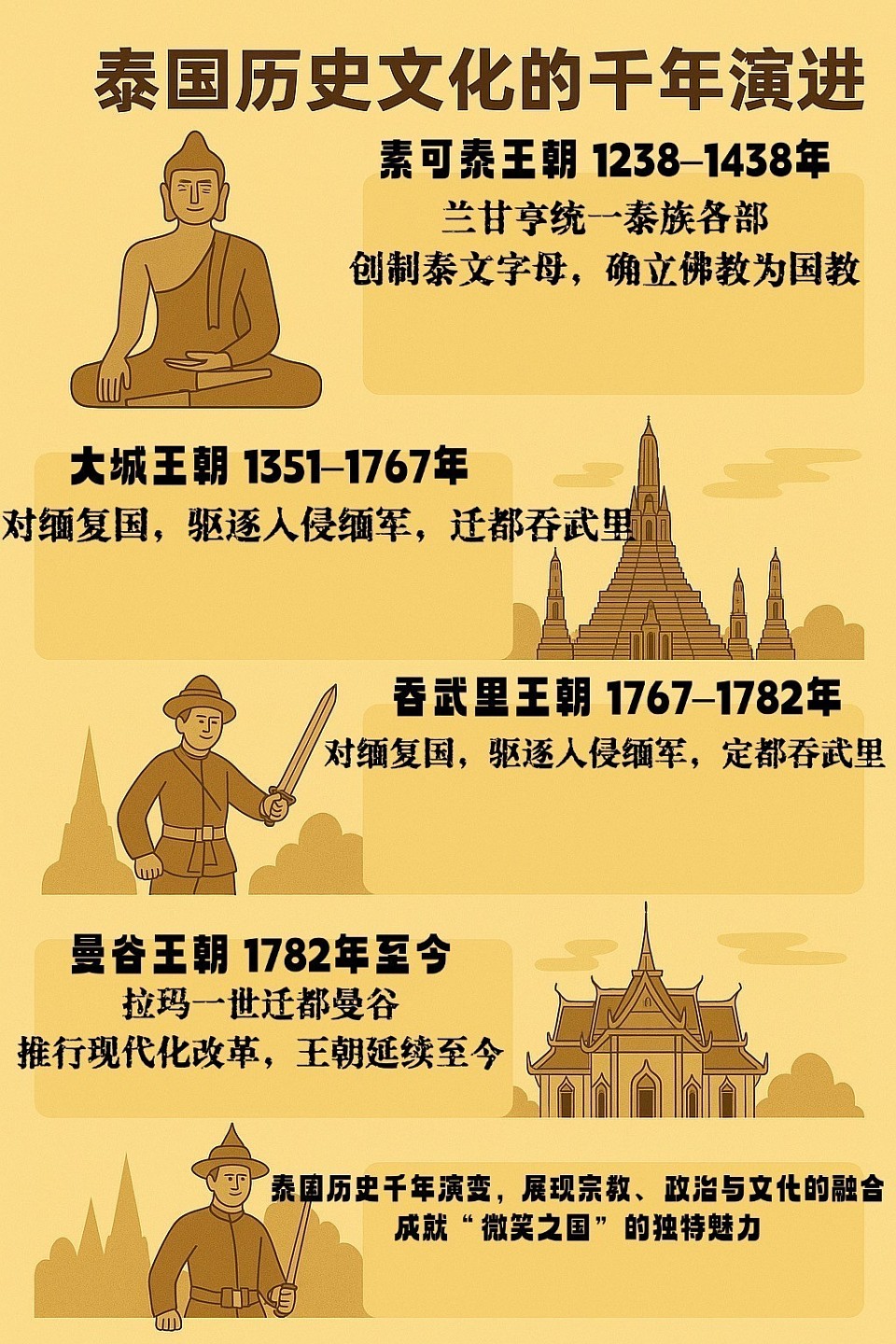 素可泰到曼谷王朝的发展历程